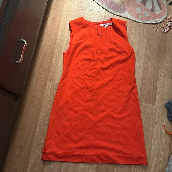 Diane Von Furstenberg Red Dress Size 14 - Picture 1 of 3